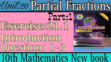 Unit 21 Exercise 21.1 Introduction Ques 1-3 | Class 10 maths