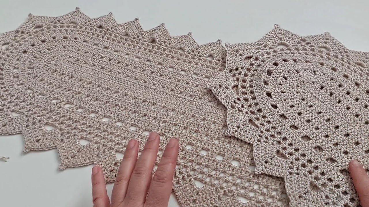 Beklenen yıldız modeli runner yapımı. #crochet #runner