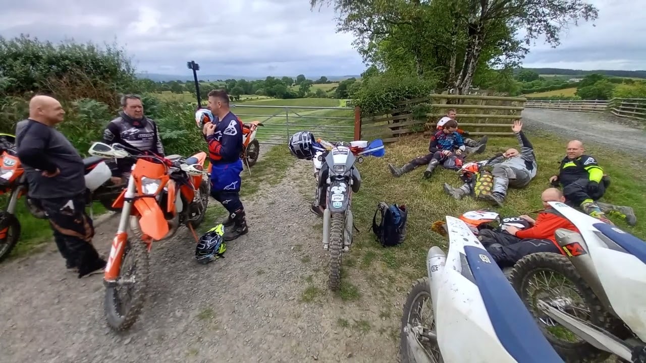 A motorcycle trail ride around North Wales July 2023 with South Wales TRF