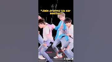 Jimin Dropped His Ear Monitor And Jungkook Helped Him 🥰💜 #shorts #bts #jikook
