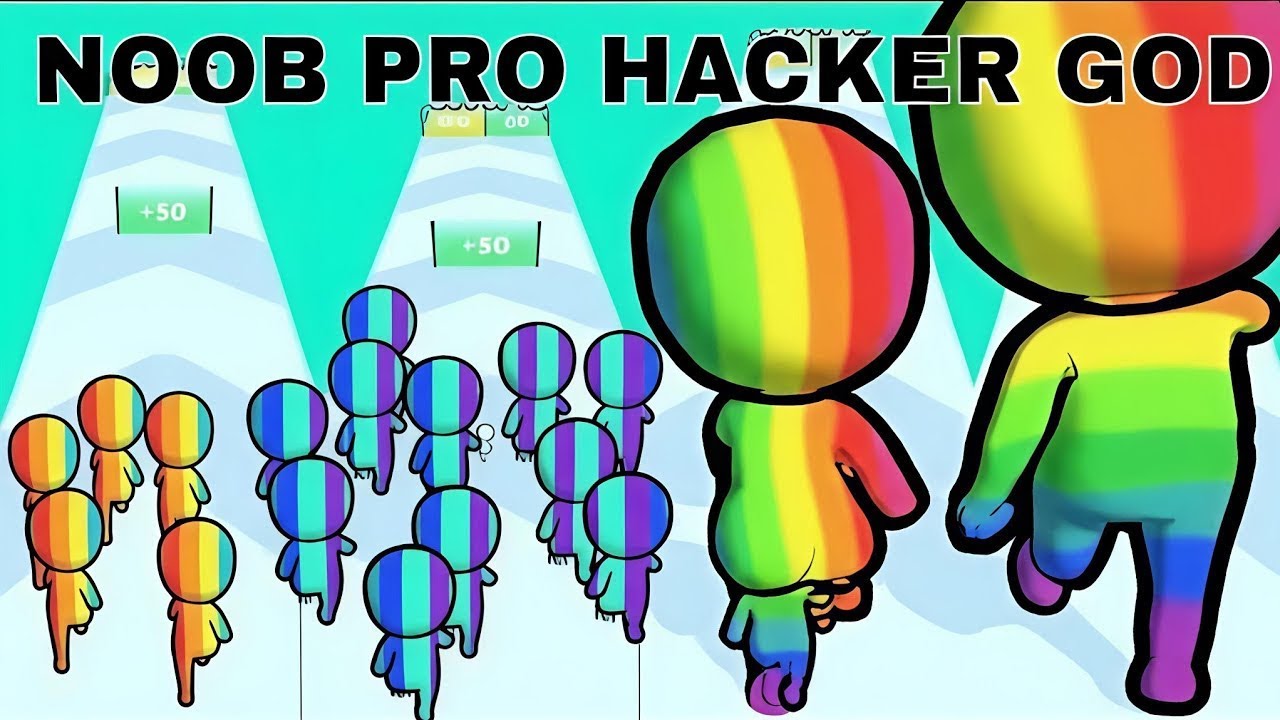 Wow Amazing Gameplay🔑🎮 NOOB VS PRO VS HACKER VS GOD  in Crowd Merge Giant 