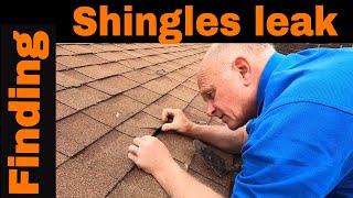 Shingles causing flat roof to leak  How to find and fix the leak