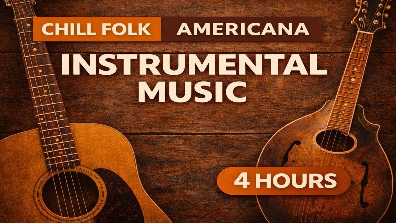4 Hours of Calm Folk Instrumental Music | Acoustic Americana for Relaxing, Work & Sleep