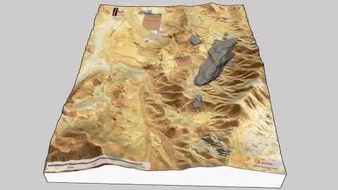 QMINE 3D open pit mine model