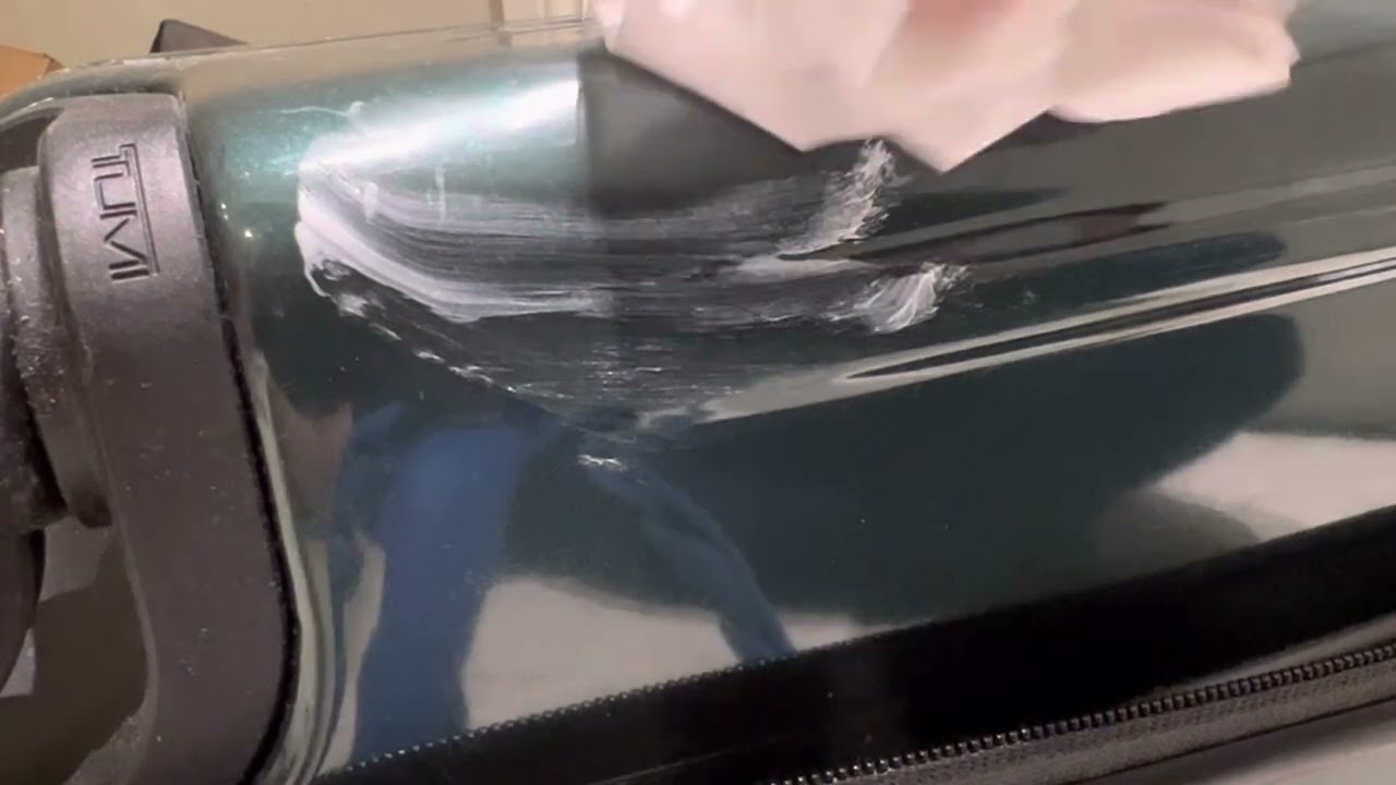 How to remove white scuff marks from polycarbonate luggage