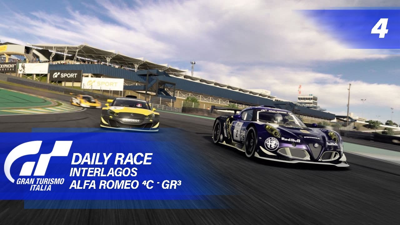 Gran Turismo Sport (DAILY RACE - INTERLAGOS - ALFA ROMEO 4C - GR3 ...