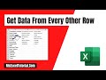 How to Get Data From Every Other Row in Excel