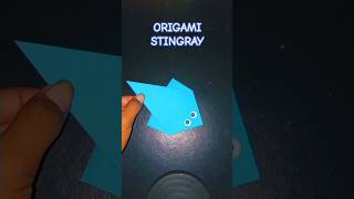 LET'S MAKE ORIGAMI STINGRAY EASY FOR KID#shorts #shortsart #diycrafts #papercraft