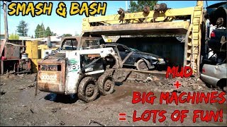 Crushing Cars + Big Equipment + Mud & Demolition= Tv Show?!? Crushing Cars + Big Equipment + Mud & Demolition= Tv Show?!?