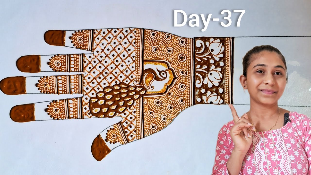Day-37 , peacock 🦚 mehndi lagana kese sikhe ? | Basic mehndi course ♥️ | Mehndi by Darshna |