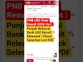 PNB LBO Final Result 2026 Out | Punjab National Bank LBO Result Released | Check Selection List PDF🔥