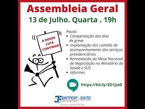 Assembleia Geral do Sintfesp-Go/To - INSS e Ministério da Saúde