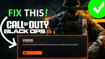 How To fix "Our level fastfile is different from the server" error In Black Ops 6