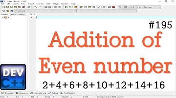 Write a program for Add the Even number in C Programming language