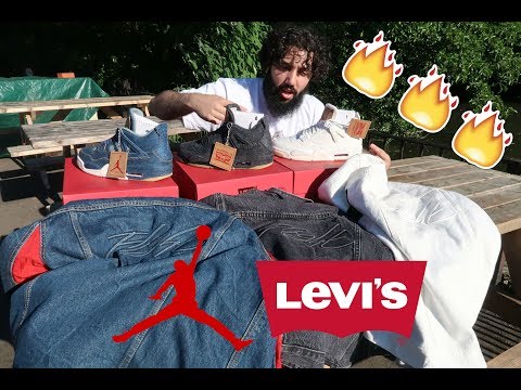 Video: Jordan Und Levi's Team Up Für Denim Sneakers Und Matching Jacket