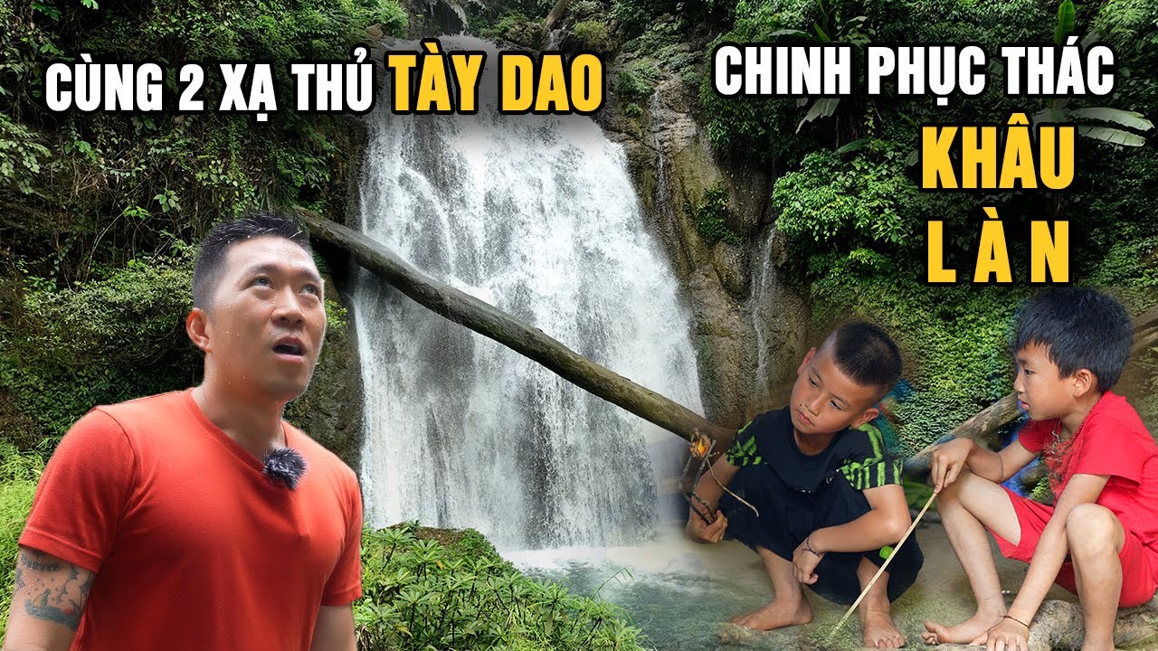 Rủ 2 xạ thủ nhí chinh phục con thác Hot nhất hè 2023 Khâu Làn