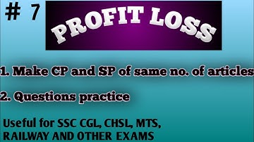 Profit loss - Part 7