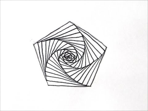 だれでも描ける 線画アート リックスパラドックス 五角形編の絵の描き方 ゼンタングル How To Draw Zentangle न प ल Vlip Lv