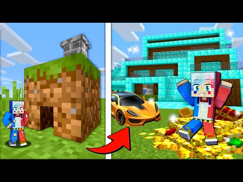 貧乏なお家からお金持ちのお屋敷に変身させるマインクラフト🔥【マイクラ まいくら】ぽっぴんず