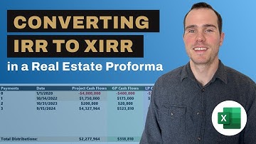 Converting IRR to XIRR in a Real Estate Proforma