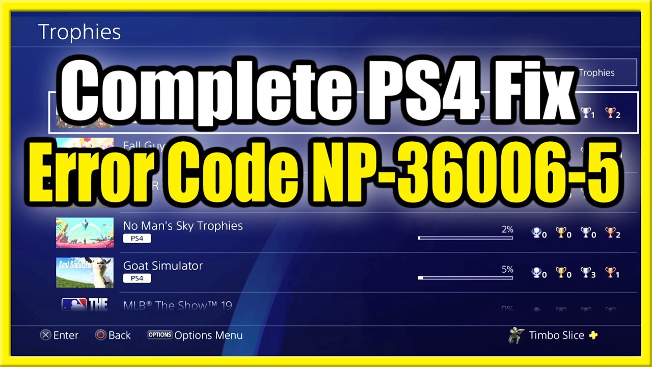 How FIX PS4 Error Code NP 36006 5 Without Resetting Cannot Sync Trophies Method!) -