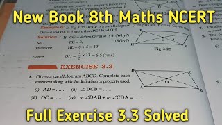 Chapter-3 Ex-3 3 Understanding Quadrilaterals Class 8 Maths New Book