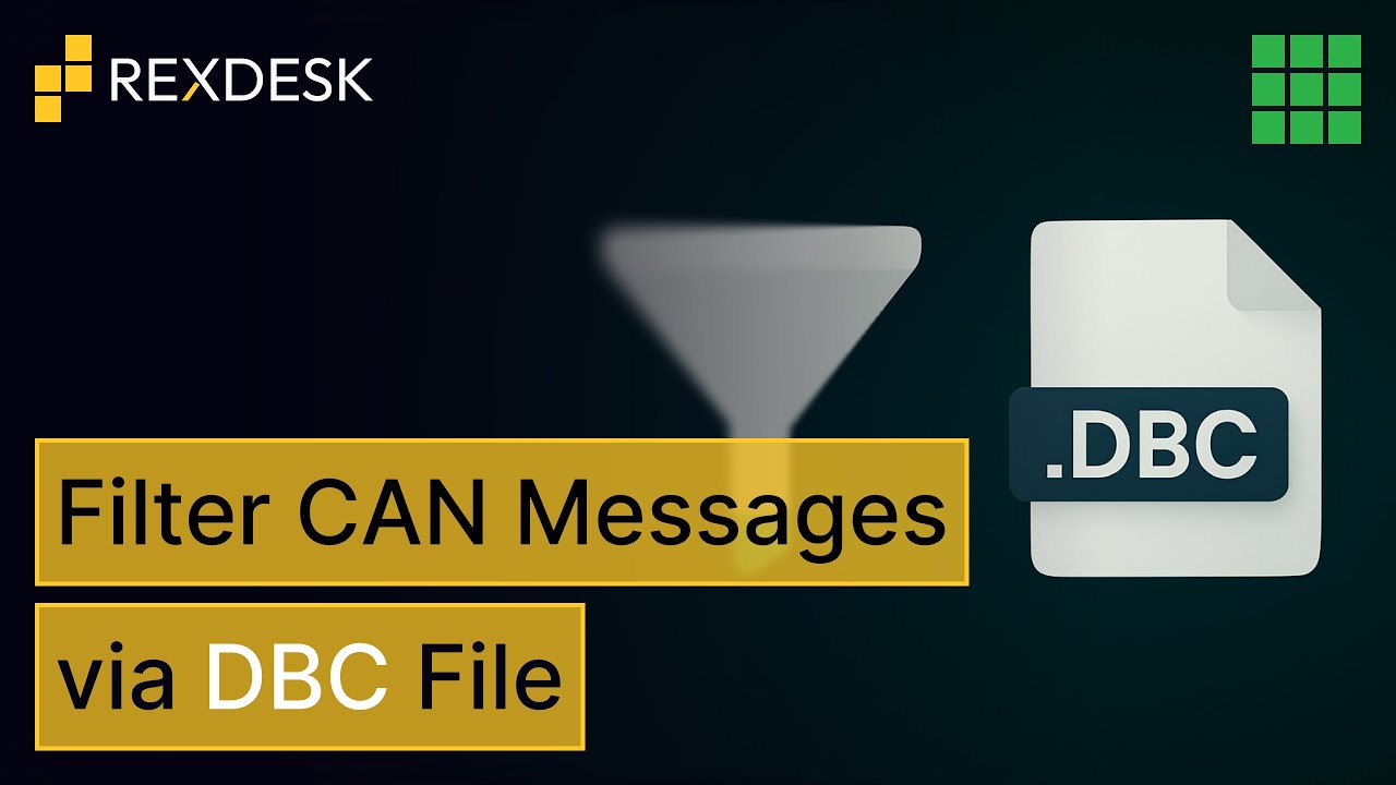Set up CAN Message filtering in a REXGEN Series using DBC file - YouTube
