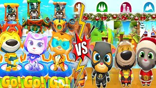 Talking Tom Hero Dash VS Gold Run - Discover all the heroes - All BOSSES Superworld - Gameplay