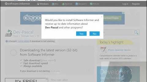 téléchargement et installation de Dev-Pascal