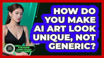 How Do You Make AI Art Look Unique, Not Generic? - AI and Machine Learning Explained