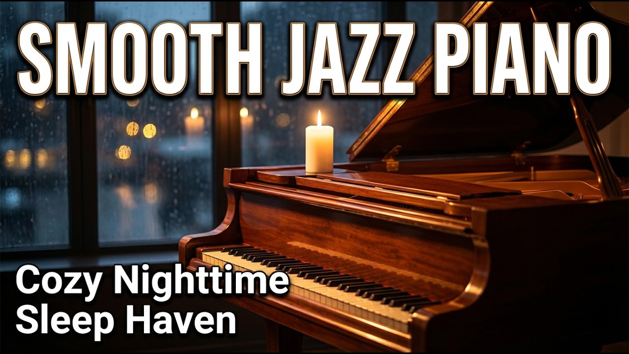 Candlelit Cozy Jazz for Sleep | Smooth Jazz Piano Night Room Ambience