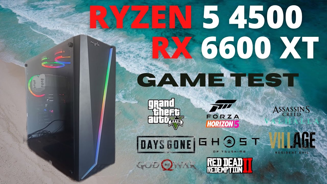 Gaming PC Ryzen 5 4500 & Rx 6600XT - YouTube
