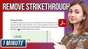 How to Remove Strikethrough in PDF | Adobe acrobat Tutorial