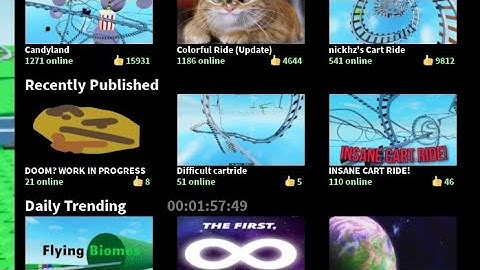 What are the criterias to show up on Recently Published? | Create a Cart Ride