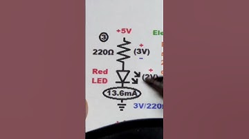 220 ohms protecting an LED from 5 volts.