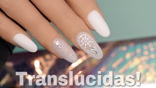 Uñas blancas Translúcidas para Navidad 💅🏻☃️ - thptnganamst.edu.vn