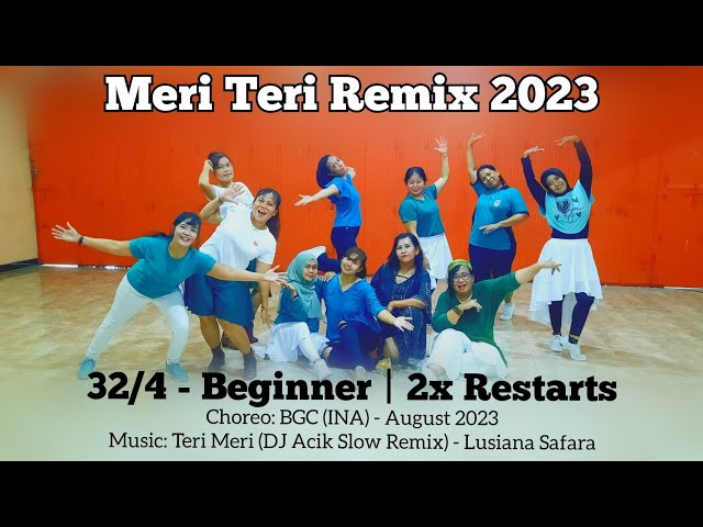 Meri Teri Remix 2023 Line Dance | Beginner | BGC (INA) - August 2023 class=