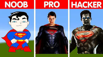 NOOB vs PRO vs HACKER Minecraft Pixel art – Superman