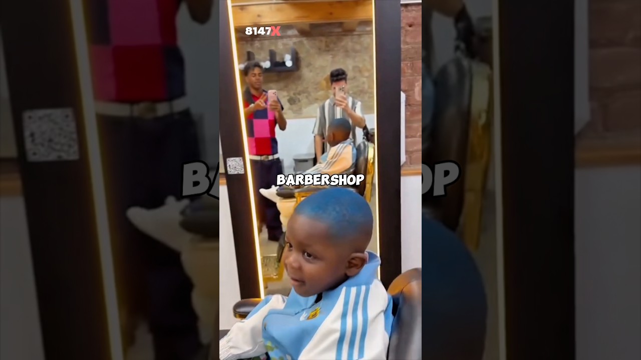 Lamine Yamals kleiner Bruder rockt die Mbappe Frisur #lamineyamal #fcbarcelona #mbappe #fussball