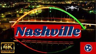 Nashville Tennessee Downtown 4K Drone Tour  Day and Night Aerial Vlog
