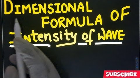 trick to find dimensional formula of intensity of wave #class11 #physics #dimensions 😊