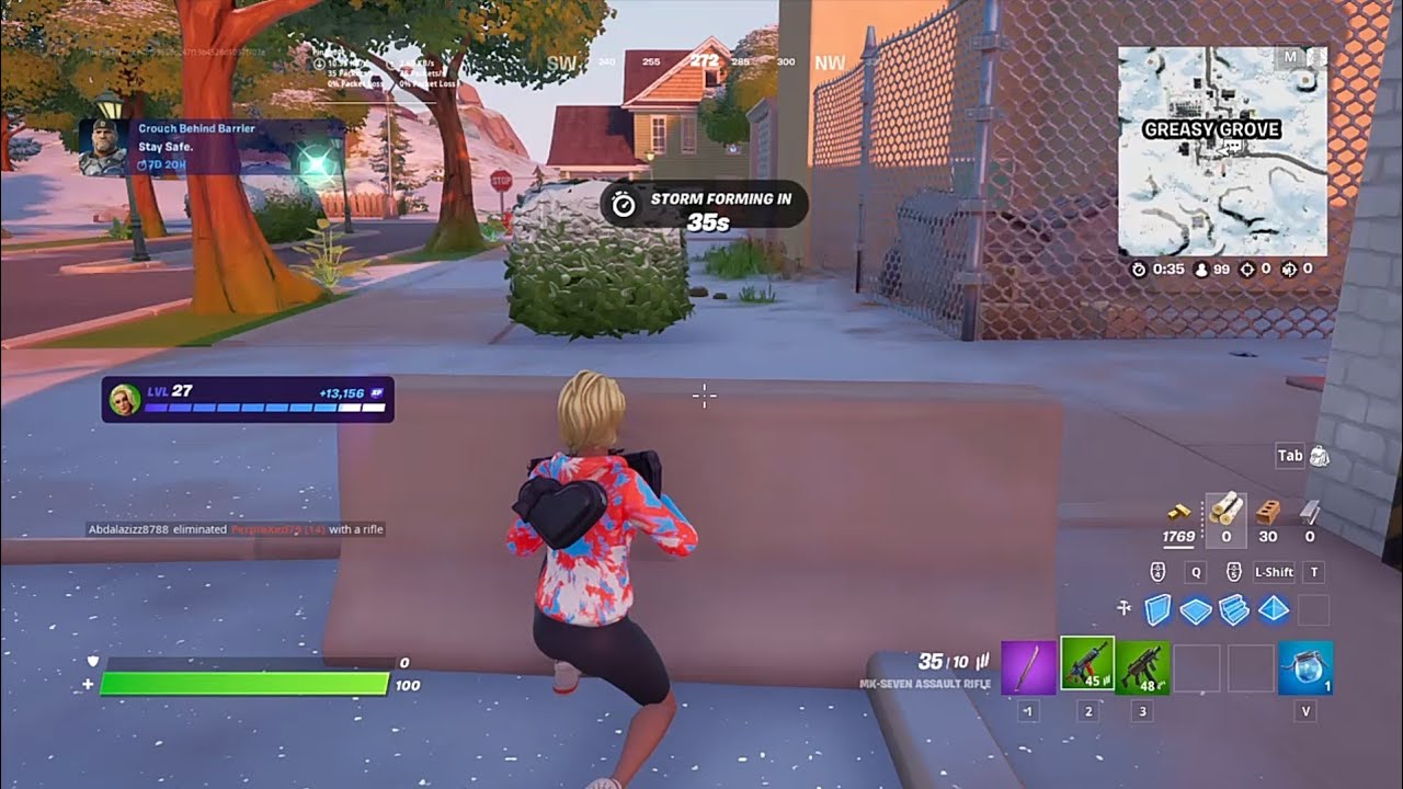 Crouch Behind Barrier |  Fortnite challenge