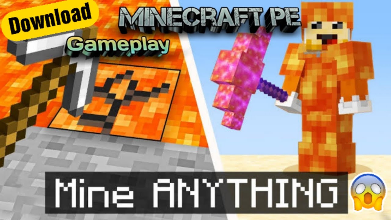 Minecraft But You Can Mine Anything Mod For MCPE Gameplay And Download ...