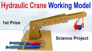 Hydraulic Crane Science Project Working Model Science Exhibition