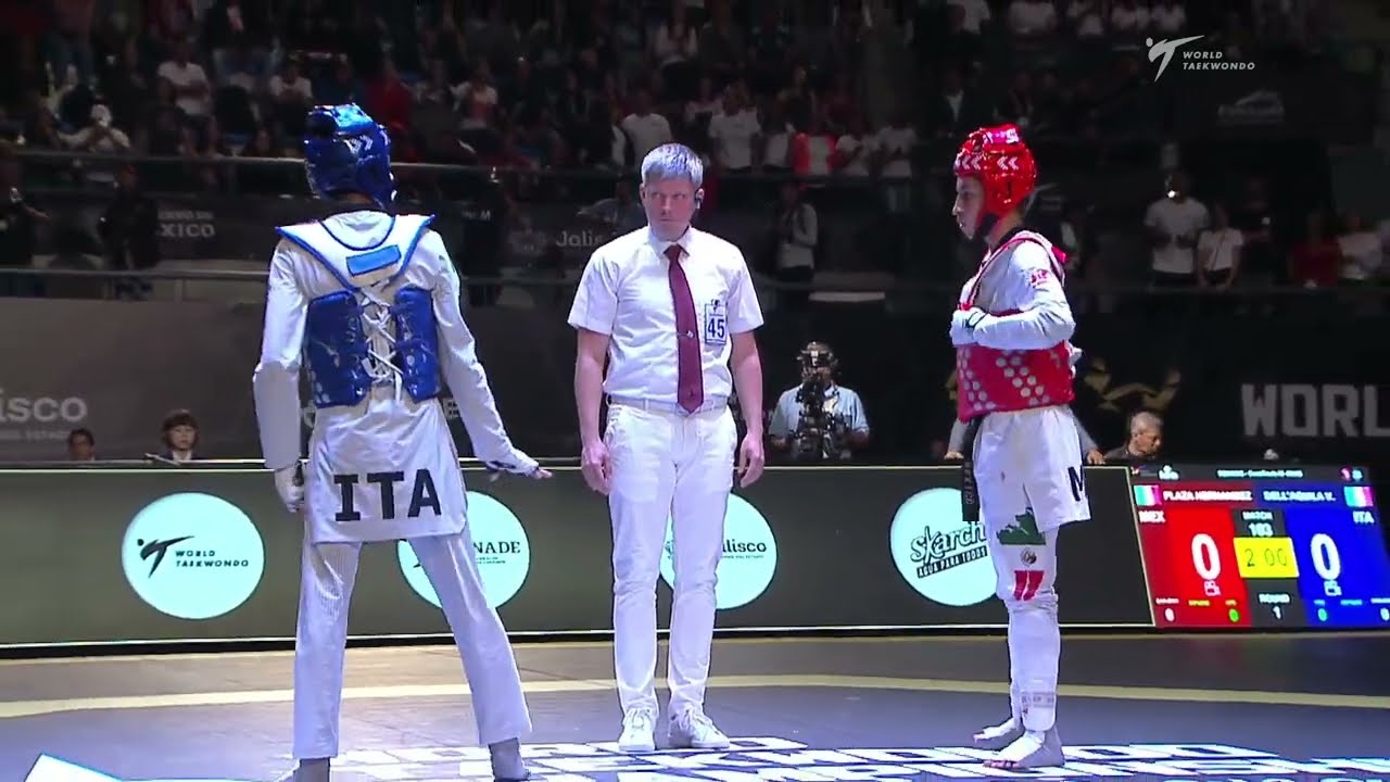 103 M-58kg SF DELL'AQUILA V. ITA 🔵 vs 🔴 PLAZA HERNANDEZ B. MEX I Guadalajara 2022 WT Championships