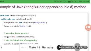 Java string builder append () method(3)