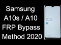 Samsung A10s FRP Bypass New Method 2020 (SM-A107) l Samsung A10 Google Account Remove Android 9