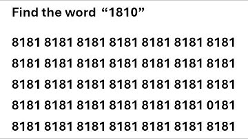 Speed Test: Can You Find Word "1810" Before Time Runs Out?