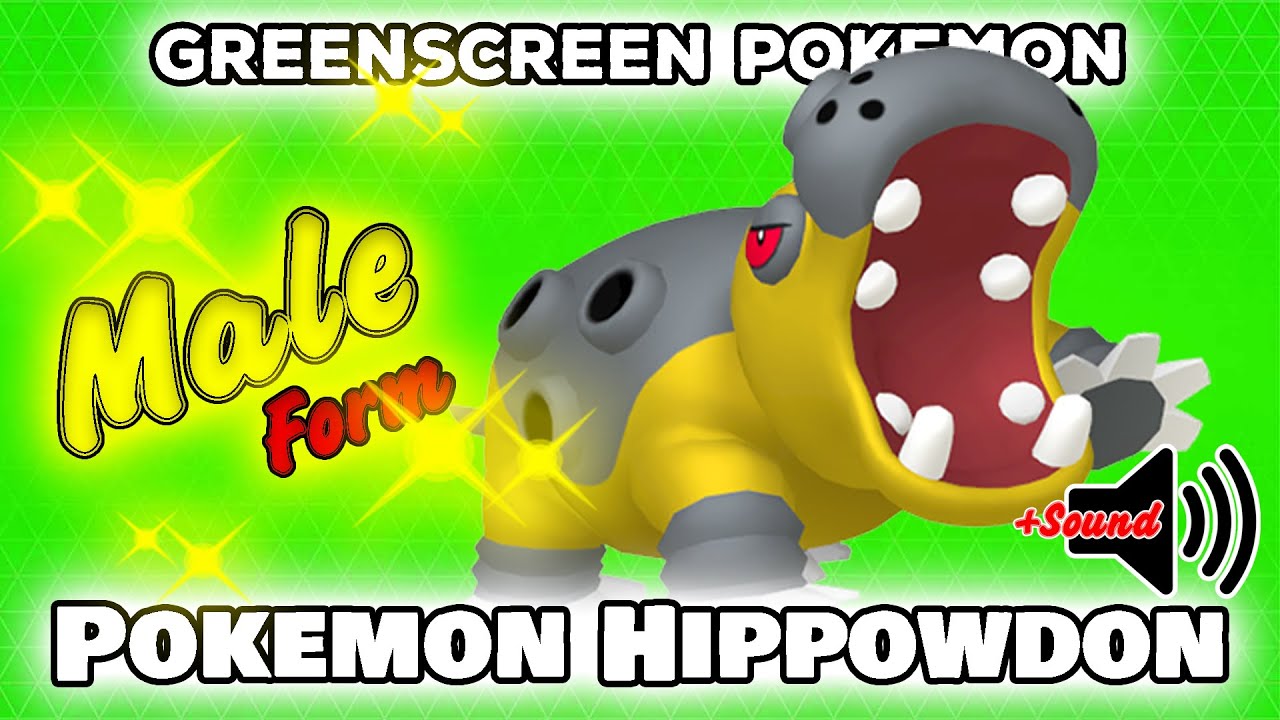 Pokemon Hippowdon (Male) | GreenScreen | Pokémon GO | 👍POGOTUBE✅✨