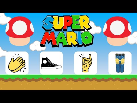 🍄Super Mario Theme! 🍄  EASY Body Percussion Play Along | Kindergarten and Preschool